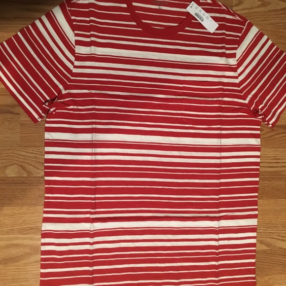NWT jcrew striped shirt with pocket on left side - Picture 2 of 3